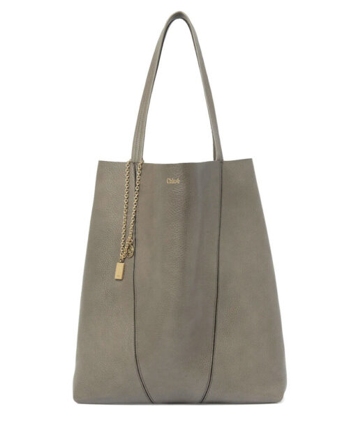 Chloe Large Chloe Spin Tote Bag In Grained Leather